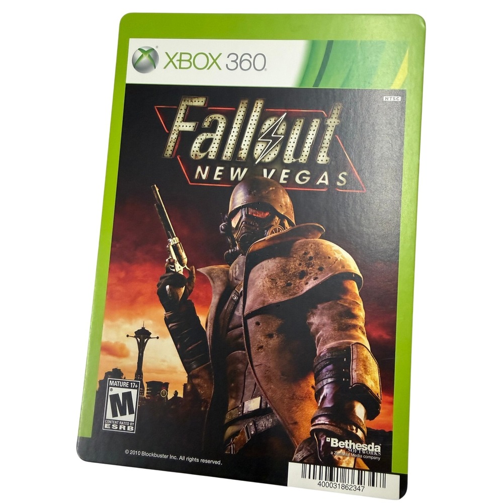 Fallout New Vegas Xbox 360 Bethesda Softworks Blockbuster Backer Card